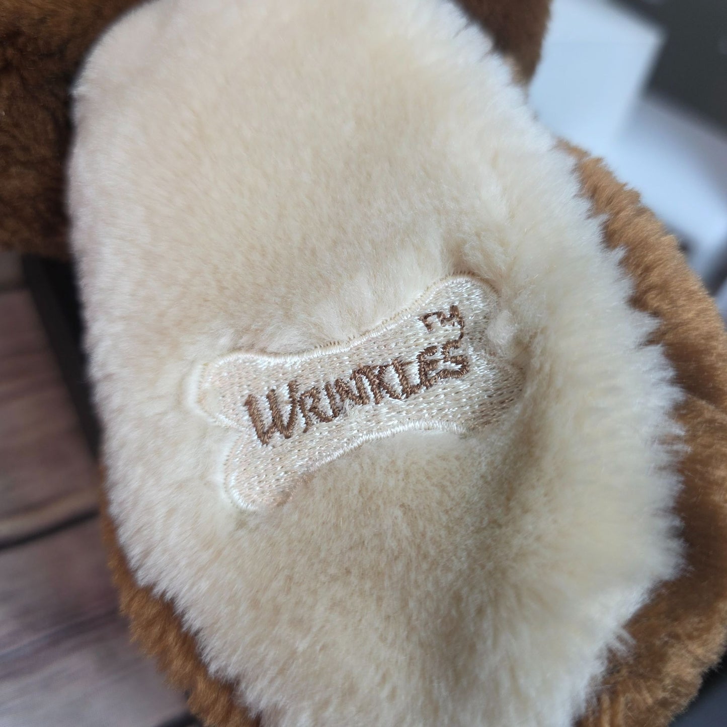 Wrinkles Inc. Heritage Collection Plush Dog With Denim Overalls