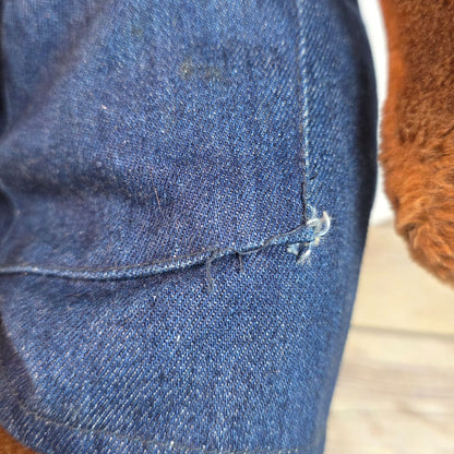 Wrinkles Inc. Heritage Collection Plush Dog With Denim Overalls