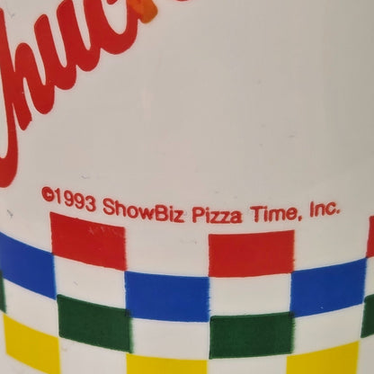 Vintage 1993 Chuck E. Cheese Souvenir Cup With Red Mouse Lid - RARE!!