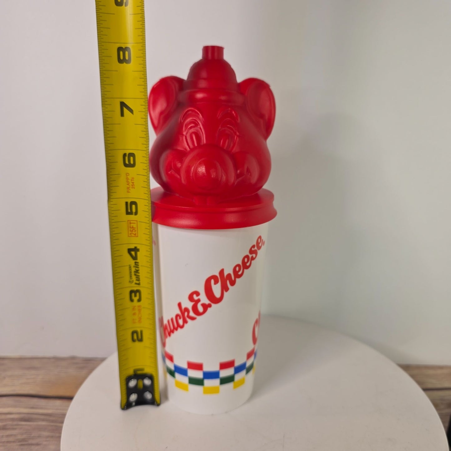 Vintage 1993 Chuck E. Cheese Souvenir Cup With Red Mouse Lid - RARE!!