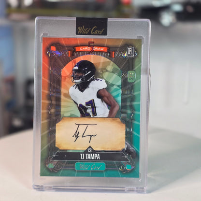 2024 Wild Card TJ Tampa 2/4 Orange Green Foil On-Card Auto Rookie RC Ravens