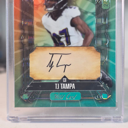 2024 Wild Card TJ Tampa 2/4 Orange Green Foil On-Card Auto Rookie RC Ravens