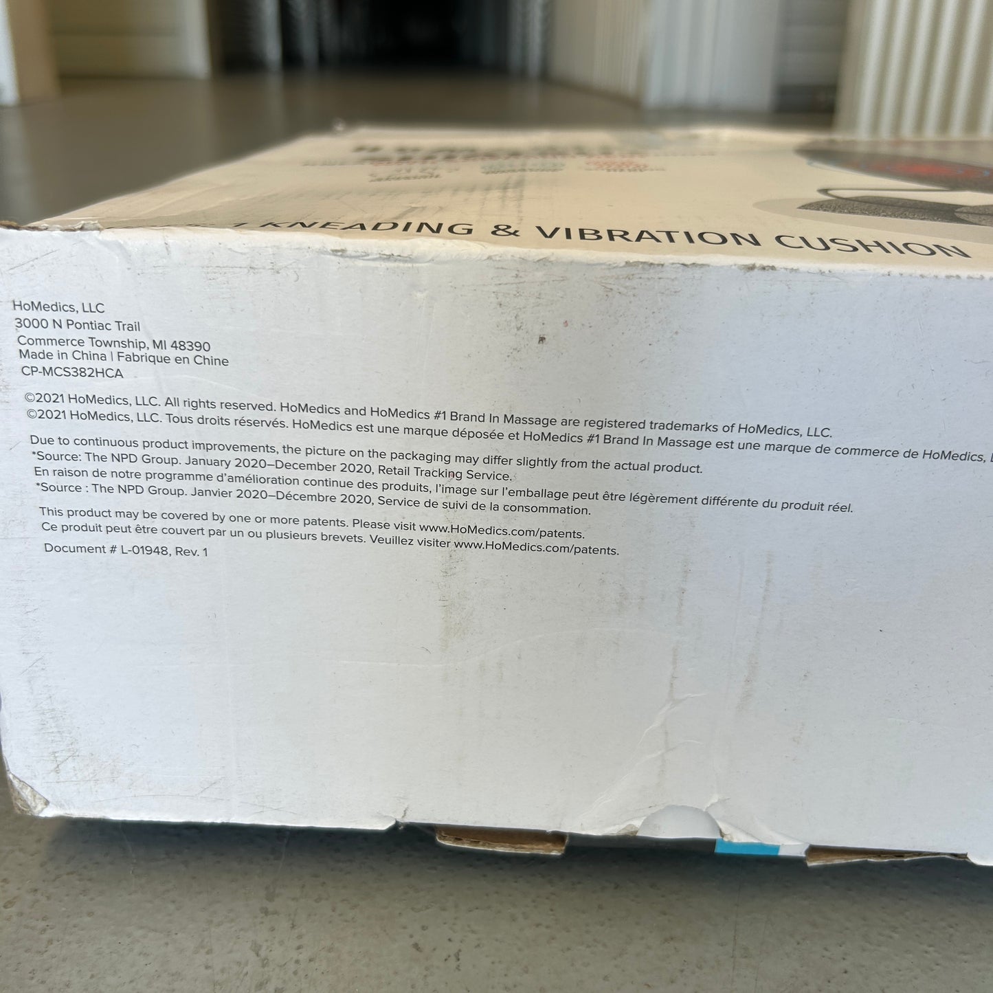 HoMEDICS Shiatsu Kneading & Vibration Cushion w/Heat Massager