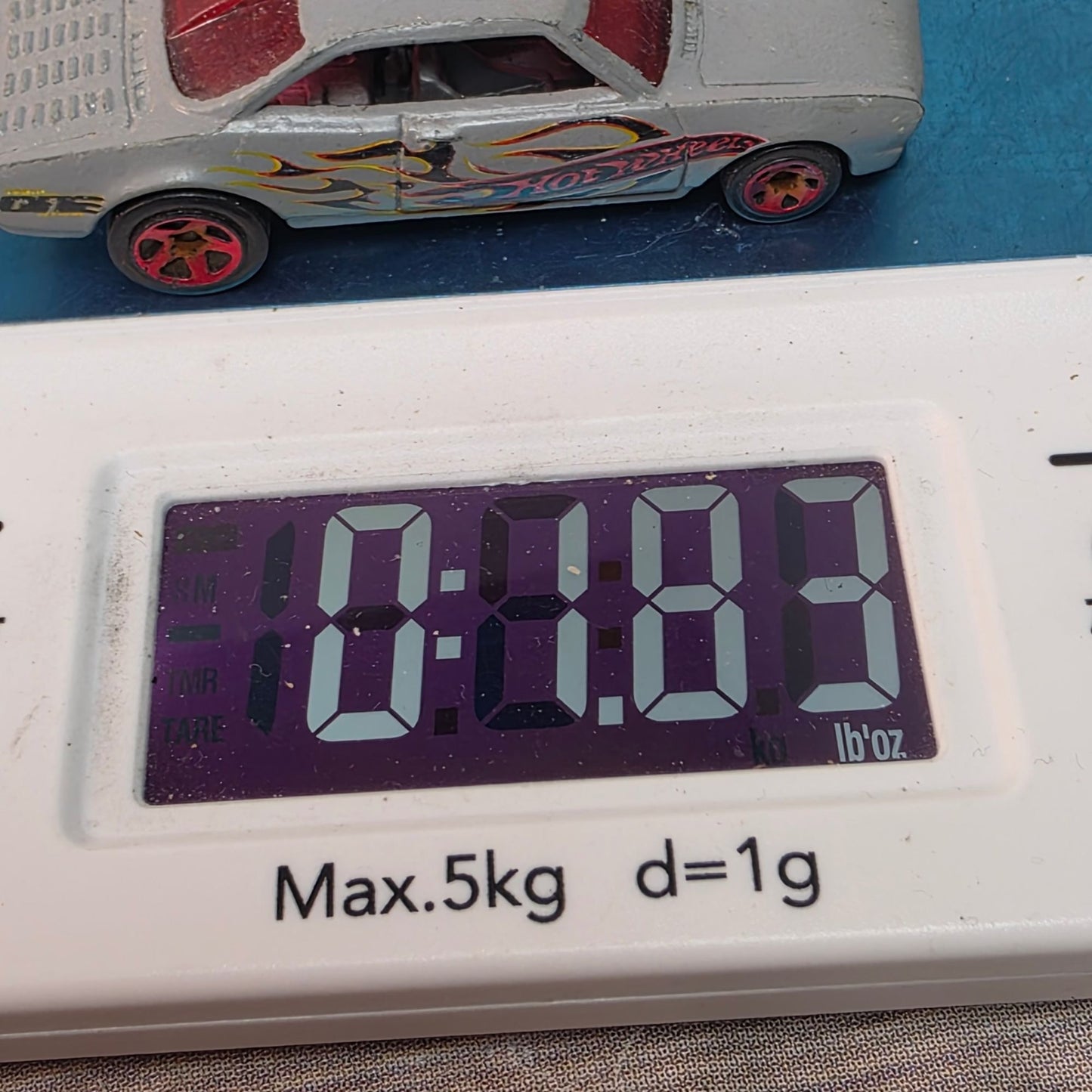 Vintage Hot Wheels Vairy 8 2002 Gray W/ Red Flames Loose Die-Cast Car #11 First Editions