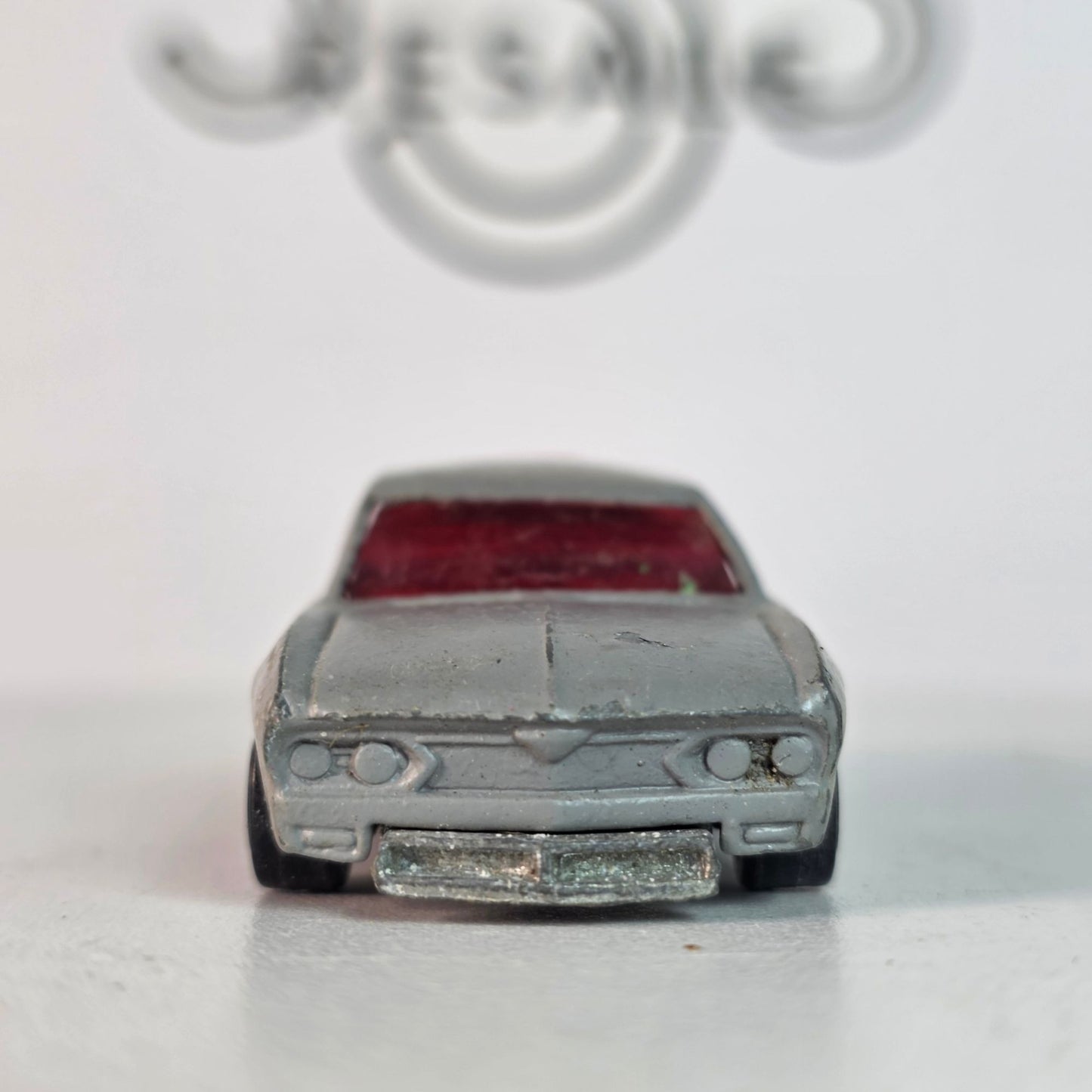 Vintage Hot Wheels Vairy 8 2002 Gray W/ Red Flames Loose Die-Cast Car #11 First Editions