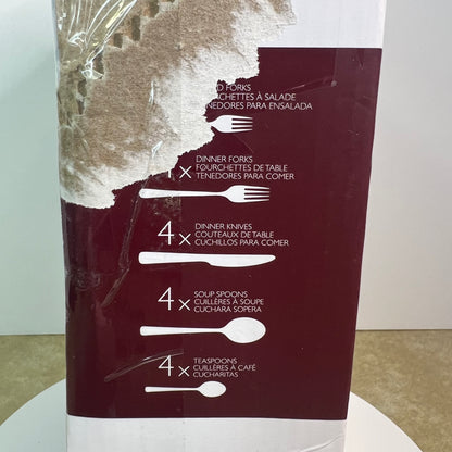 New NIB David Shaw Splendide 20 Piece Stainless Steel Flatware Set Style# 9850504