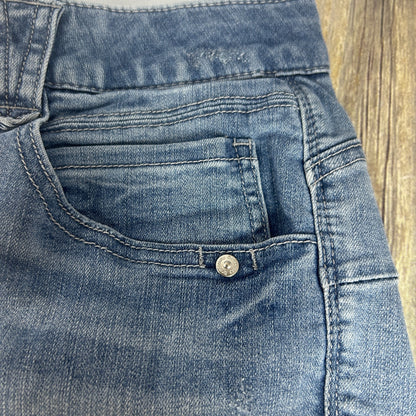 Democracy Womens "Ab"Solution 16WP Denim Shorts Light Wash Blue Jeans