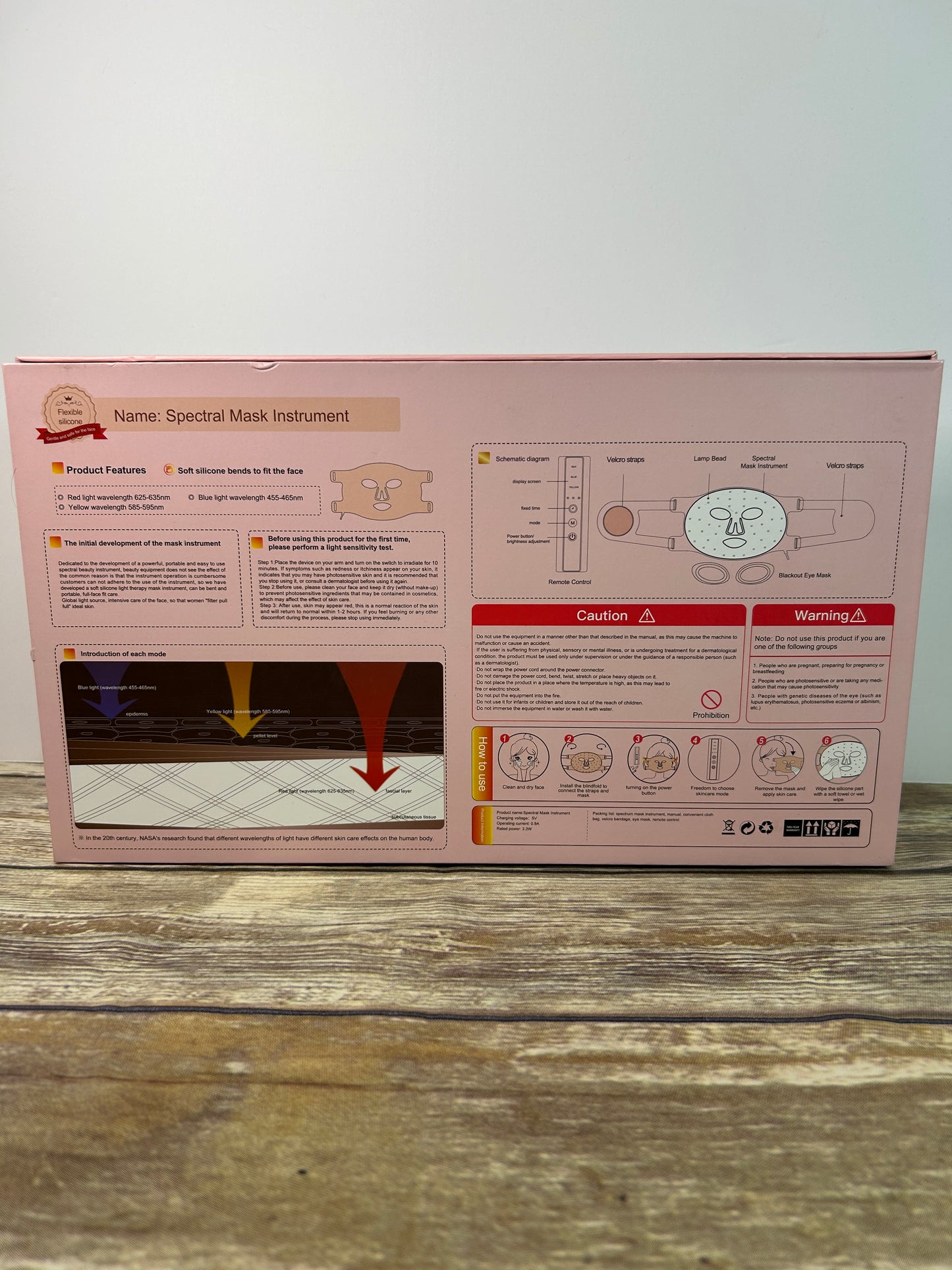 KETAN LED Light Therapy Mask, Blue Red Light Therapy Facial Skin Care Mask