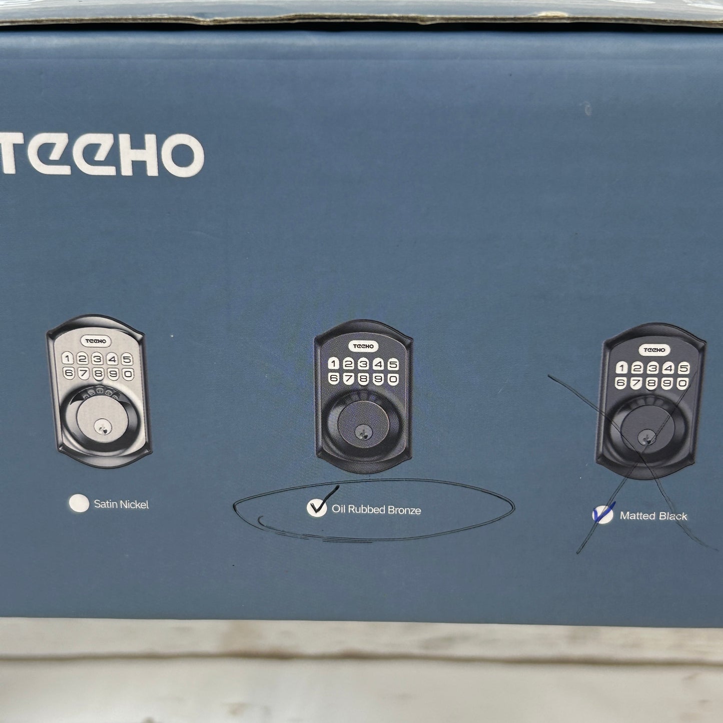 Teeho TE001 Keypad Digital Deadbolt Oil Rubbed Bronze