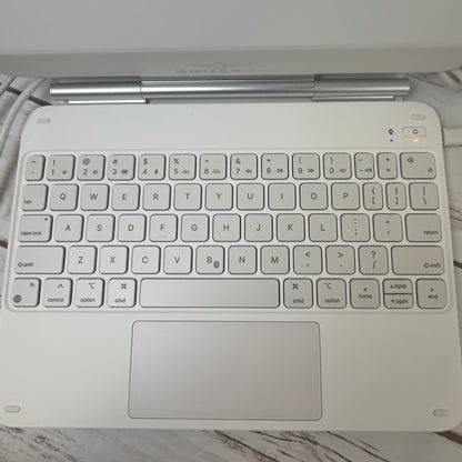 New ESR iPad Pro 11 Inch Case with Keyboard (M4, 2024), iPad Pro 11(5th Gen) Keyboard Case with Easy-Set Magnetic Stand, Portrait/Landscape Modes, Removable Protective Case, Rebound 360 Series, White