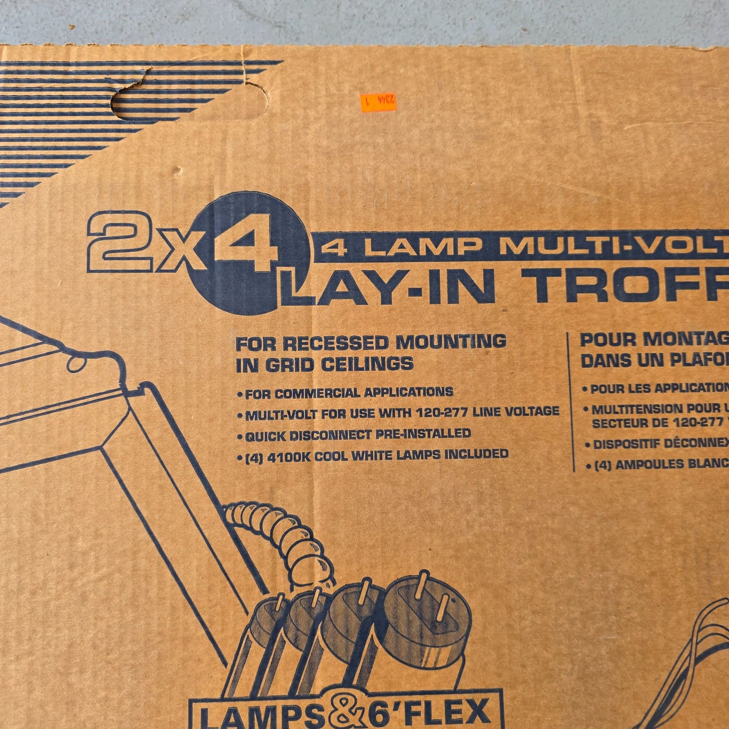 Lithonia Lighting 2x4 4-Lamp Multi-Volt Lay-In Troffer T8 MVOLT 120-277V