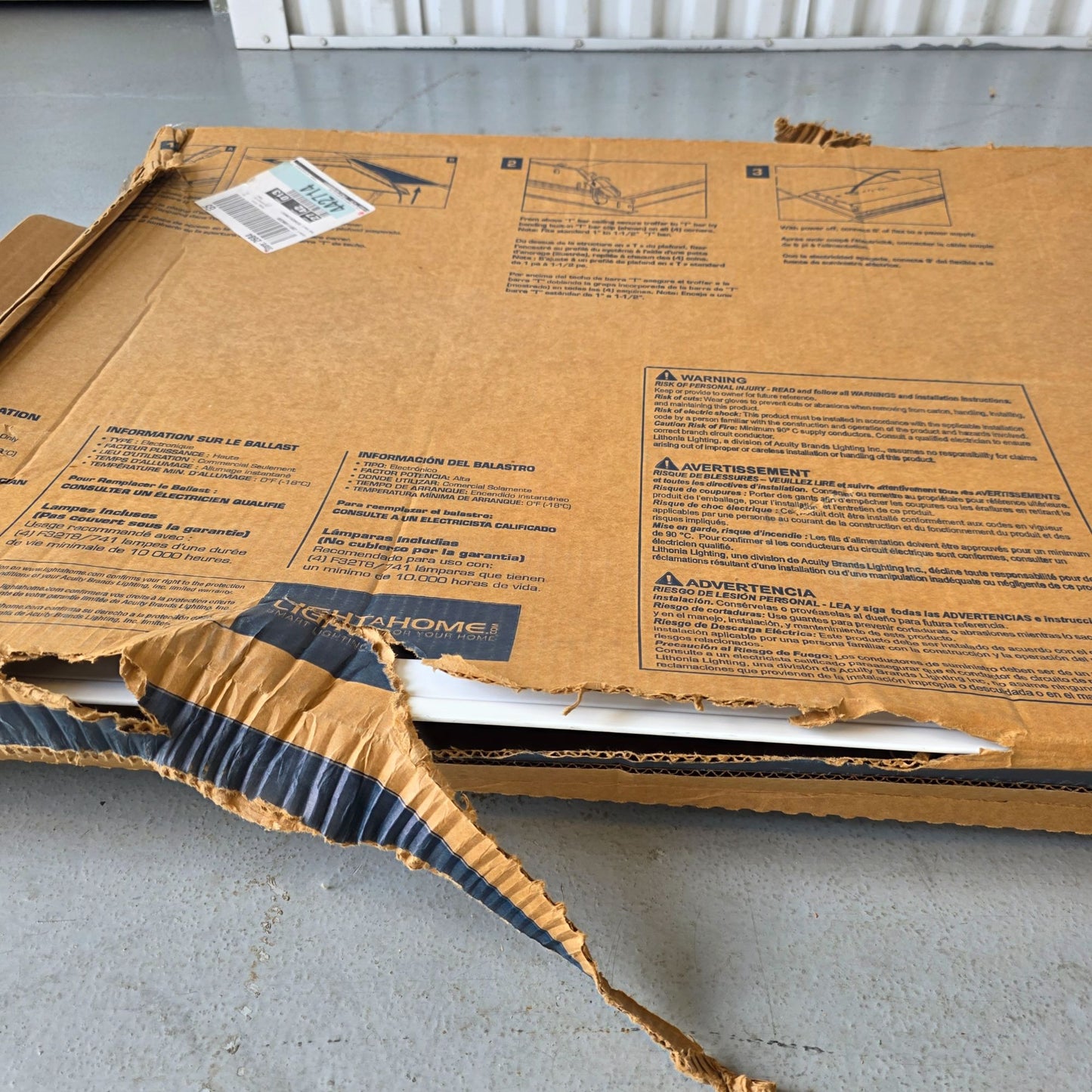 Lithonia Lighting 2x4 4-Lamp Multi-Volt Lay-In Troffer T8 MVOLT 120-277V