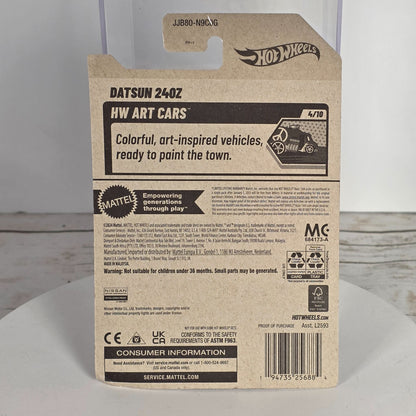 Hot Wheels Datsun 240Z Blue New Art Cars 62/250 Limited Edition Die-Cast Model