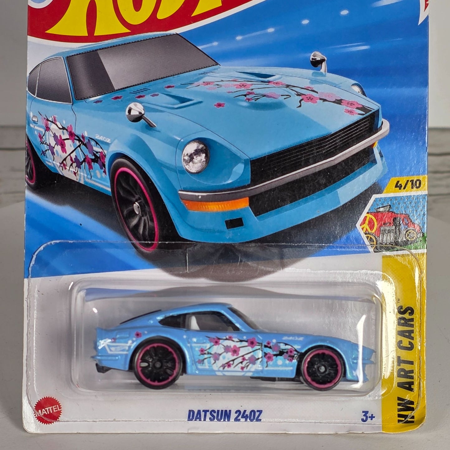 Hot Wheels Datsun 240Z Blue New Art Cars 62/250 Limited Edition Die-Cast Model