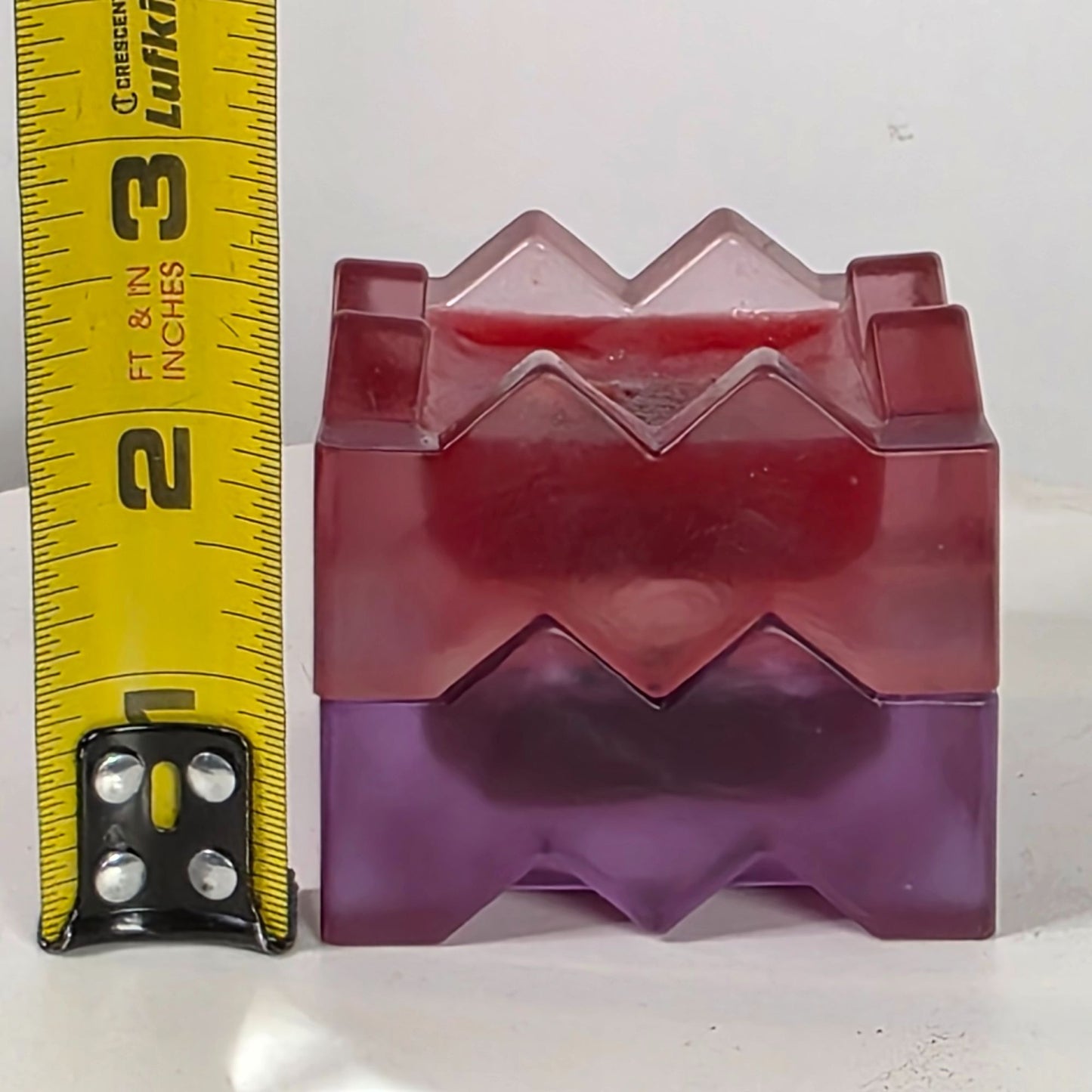 Missoni Les Chandelies Parfumees Zigzag Candles 2-Pack Rouge & Violette 1.2" Each One Candle Damaged