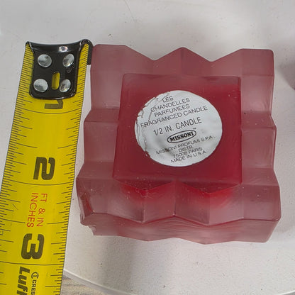 Missoni Les Chandelies Parfumees Zigzag Candles 2-Pack Rouge & Violette 1.2" Each One Candle Damaged