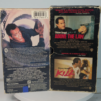 Vintage Action VHS Movie Lot - Die Hard 2 Above The Law Sneakers Total Recall & More