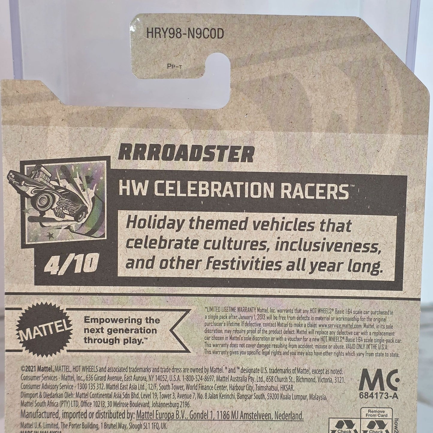 Hot Wheels 2024 International Womens Day Rrroadster Die-Cast Car