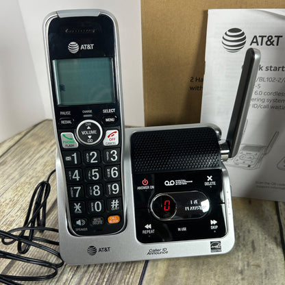 AT&T BL102-2 DECT 6.0 Cordless 2-Handset Phone W/Answering Machine Call Blocking & Caller ID Announcer