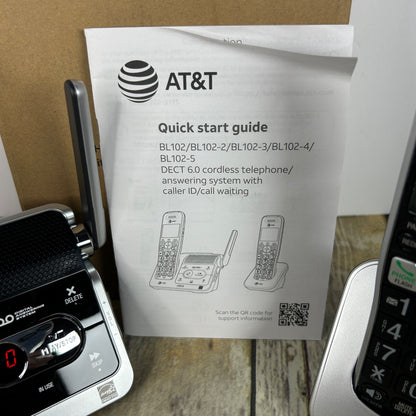 AT&T BL102-2 DECT 6.0 Cordless 2-Handset Phone W/Answering Machine Call Blocking & Caller ID Announcer