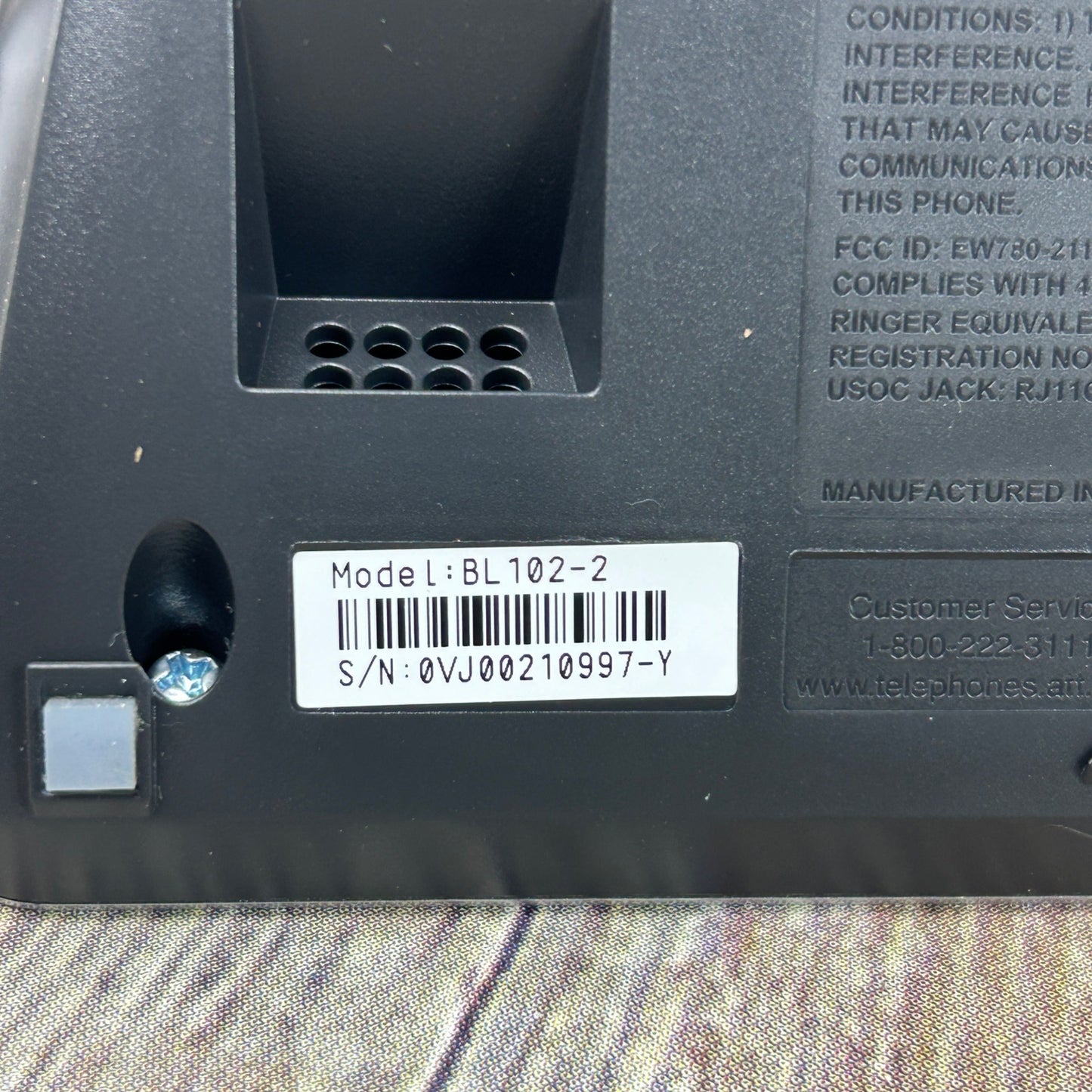 AT&T BL102-2 DECT 6.0 Cordless 2-Handset Phone W/Answering Machine Call Blocking & Caller ID Announcer