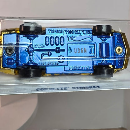 Corvette Stingray * CHASE * 2025 Hot Wheels 58th Anniversary Blue & Gold Chrome