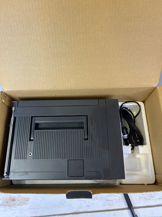 Vintage 1989 IMA 5.5” Hi-Tech Portable Television Black & White TV 55RWB