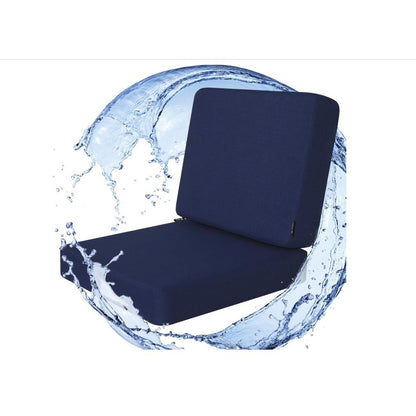 Favoyard Outdoor Cushion 24"W X 24"D X 4"T Seat & 24"W X 20"H Back ZD005 New Open Box