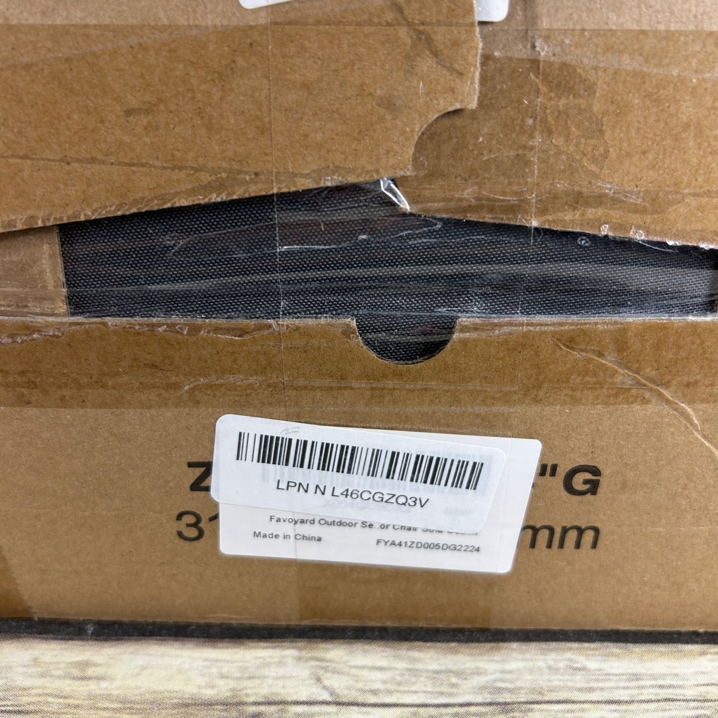 Favoyard Outdoor Cushion 24"W X 24"D X 4"T Seat & 24"W X 20"H Back ZD005 New Open Box