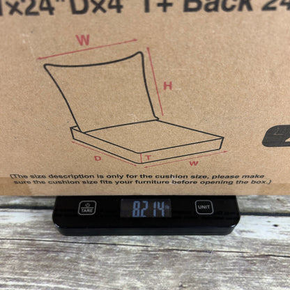 Favoyard Outdoor Cushion 24"W X 24"D X 4"T Seat & 24"W X 20"H Back ZD005 New Open Box