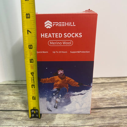 New FREEHILL Heated Socks Warm Merino Wool S/M Black
