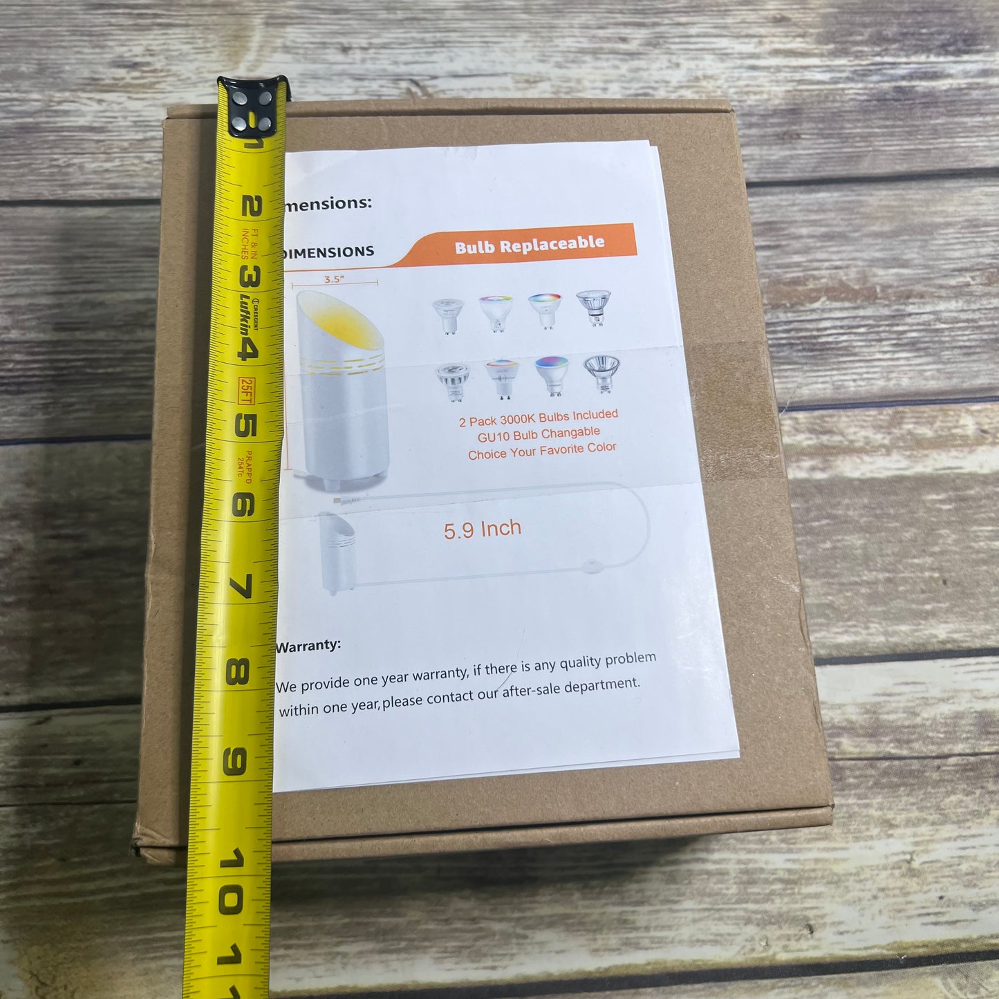 LINQELLY 2 Pack Floor Can Light Indoor  3000K Blubs Included