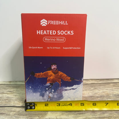 New FREEHILL Heated Socks Warm Merino Wool S/M Black