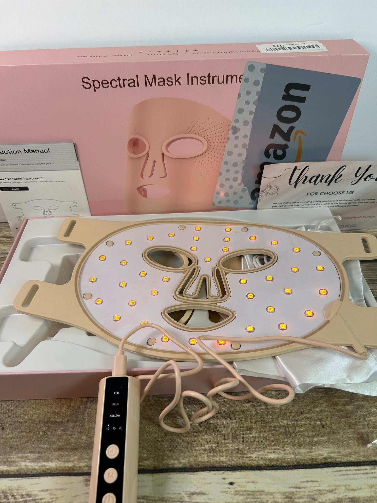 KETAN LED Light Therapy Mask, Blue Red Light Therapy Facial Skin Care Mask