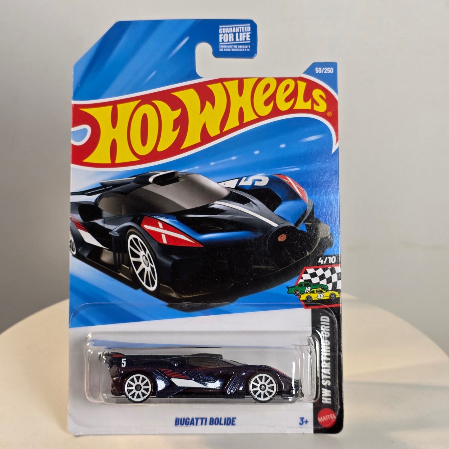 Hot Wheels Bugatti Bolide 50/250 HW Starting Grid Die-Cast Car Blue & White Mattel