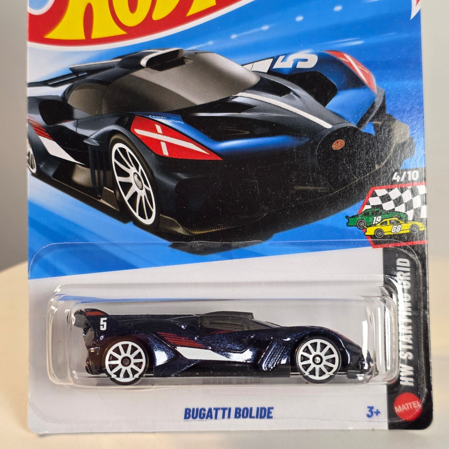 Hot Wheels Bugatti Bolide 50/250 HW Starting Grid Die-Cast Car Blue & White Mattel