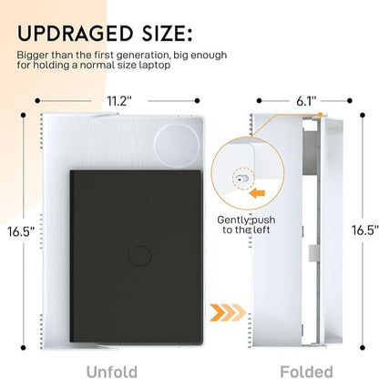 Spacelead Bedside Shelf For Bed & Top Bunk - Clip On Nightstand Snack Organizer & Floating Bed Side Table Tray In White Plastic