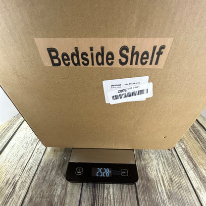 Spacelead Bedside Shelf For Bed & Top Bunk - Clip On Nightstand Snack Organizer & Floating Bed Side Table Tray In White Plastic