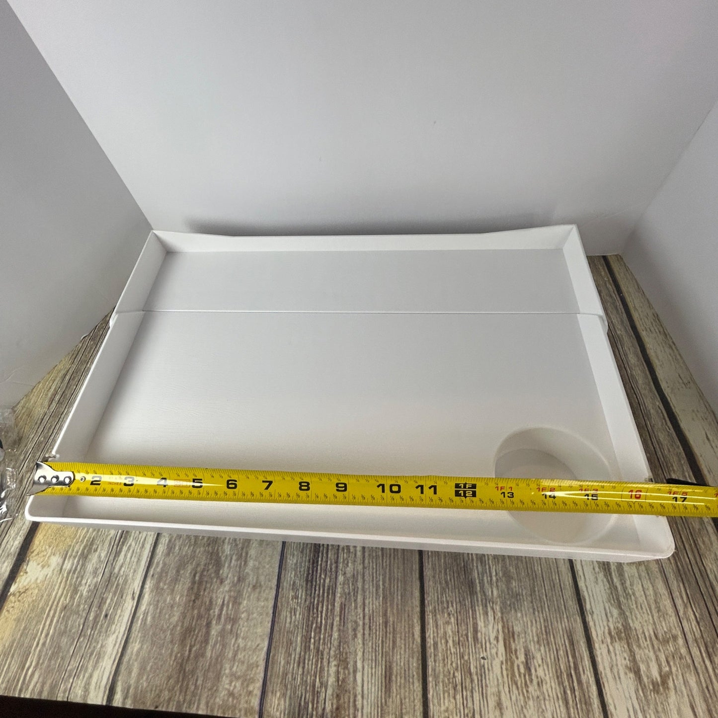 Spacelead Bedside Shelf For Bed & Top Bunk - Clip On Nightstand Snack Organizer & Floating Bed Side Table Tray In White Plastic