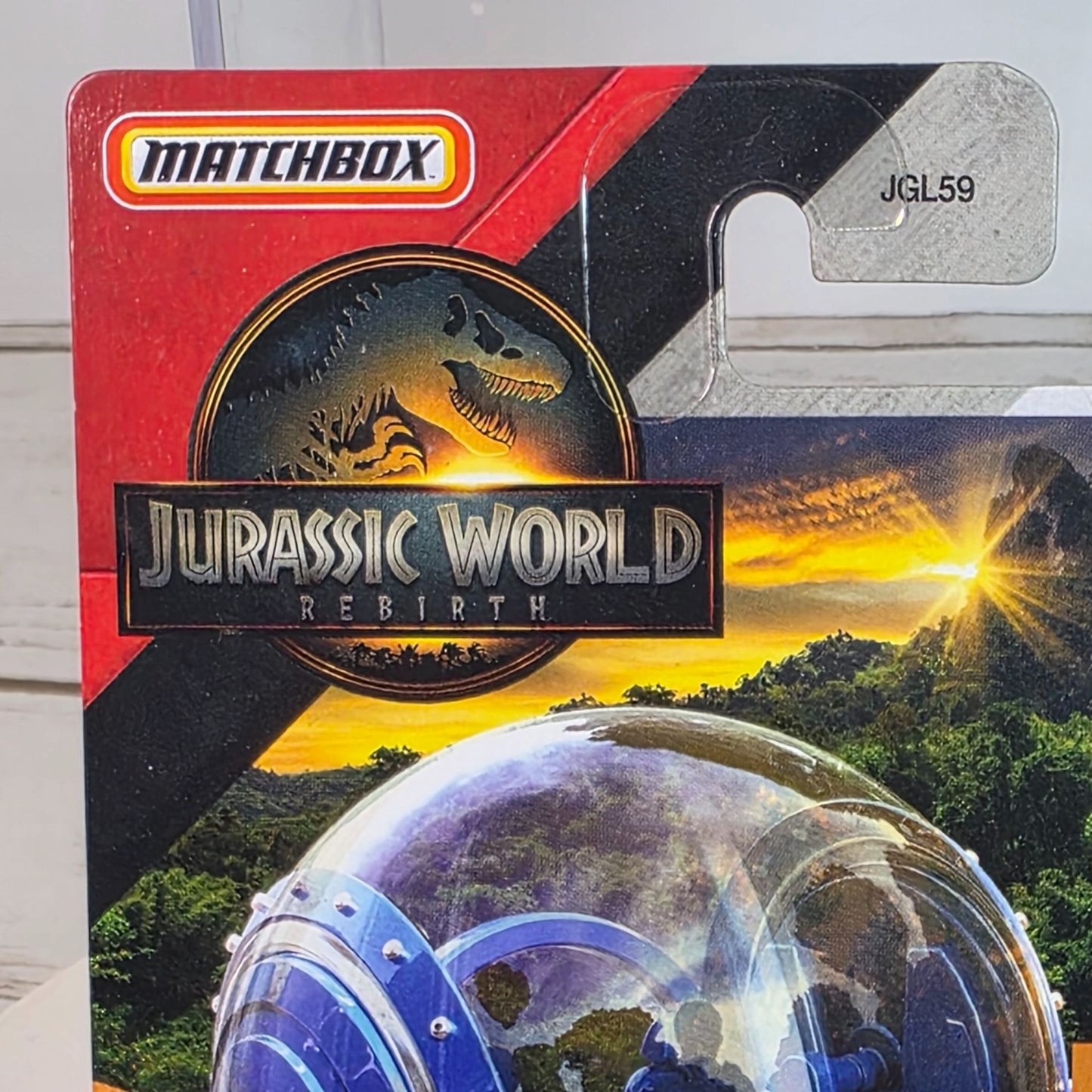 2025 Matchbox Jurassic World Rebirth Gyrosphere Toy - Blue & Clear For Kids 3+ - JGL59