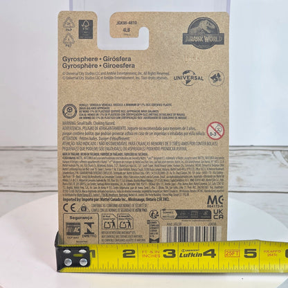 2025 Matchbox Jurassic World Rebirth Gyrosphere Toy - Blue & Clear For Kids 3+ - JGL59