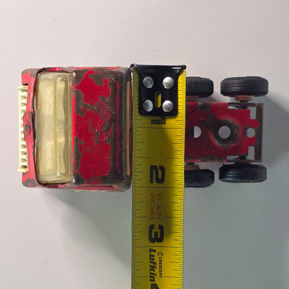 Vintage Tonka Metal Semi Truck Toy Red Rusted Patina Collectible 6 Wheels