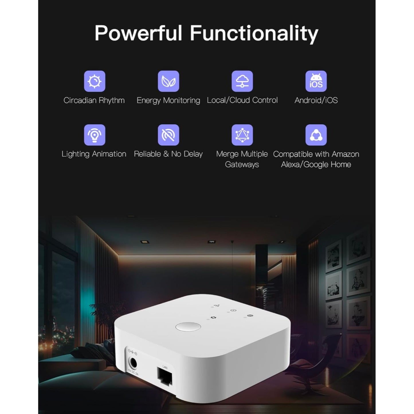 Azoula Smart Home Zigbee Hub Wireless Connectivity Device