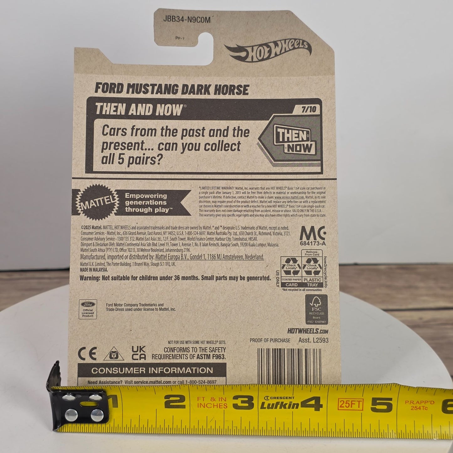 Hot Wheels Ford Mustang Dark Horse 1:64 Scale Die-Cast Car