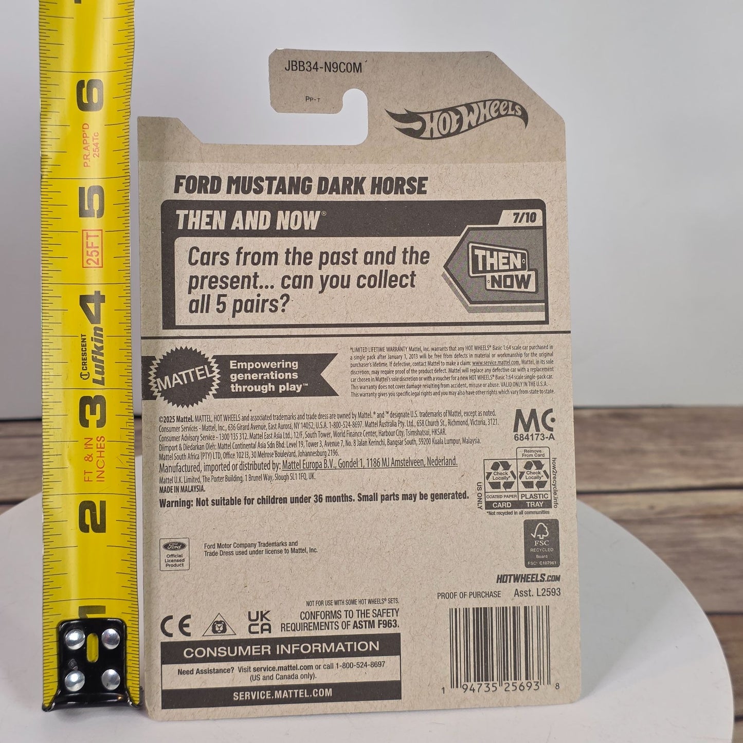 Hot Wheels Ford Mustang Dark Horse 1:64 Scale Die-Cast Car