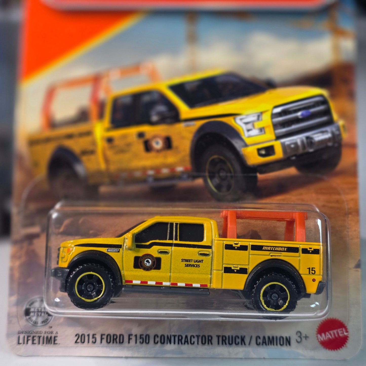 Matchbox 2015 Ford F-150 Contractor Truck Yellow #18/125 New MOC