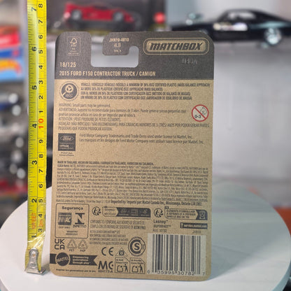 Matchbox 2015 Ford F-150 Contractor Truck Yellow #18/125 New MOC