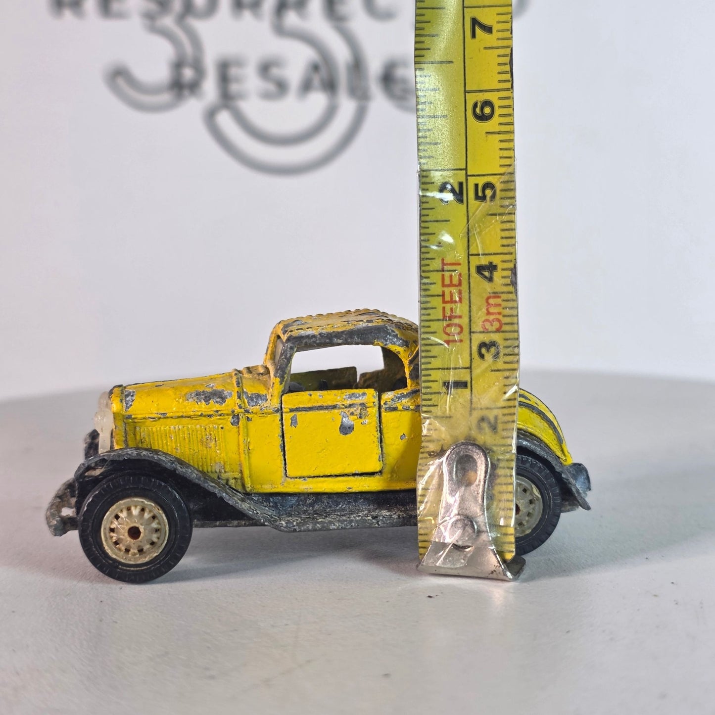 1984 Road Champs Yellow Ford Model A Diecast Custom Weathered