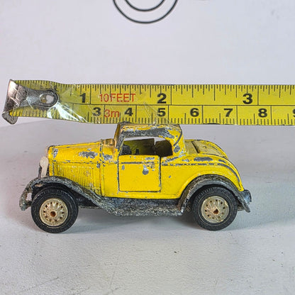1984 Road Champs Yellow Ford Model A Diecast Custom Weathered
