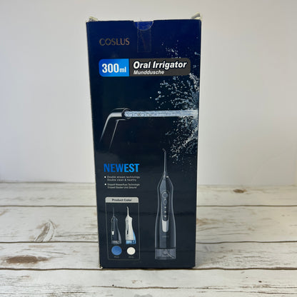 NIOB New COSLUS Cordless Water Dental Flosser, Portable Teeth Pick, 300ML Rechargeable Tooth Irrigator for Teeth Cleaning, Black